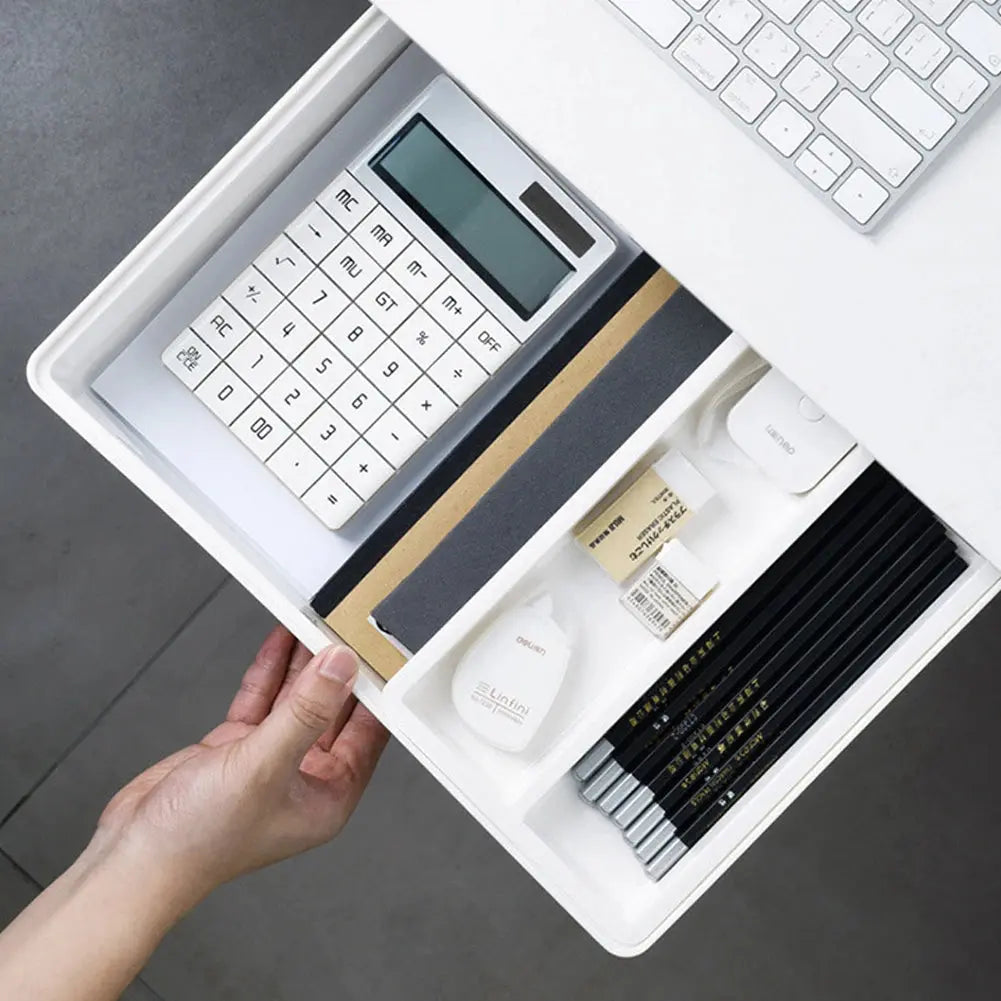 Under Desk Drawer under Table Storage Holder Self Adhesive Slide Out Drawer Tray Large Capacity for Cosmetics Sundries