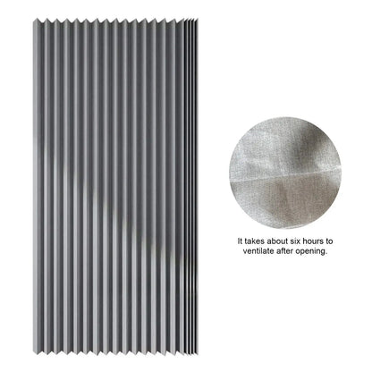 Foldable Magnetic Bath Curtain Waterproof Bathroom Curtain with 14 Hooks Privacy Bathroom Divider Modern for Bathroom