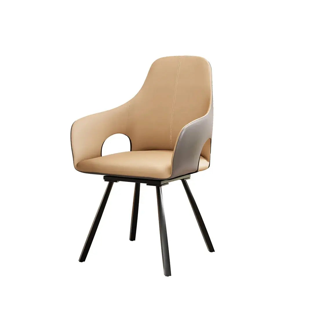 Modern Swivel Dining Chairs Set of 2 Accent Chairs with Armrest for Kitchens, Reception Room Side Chairs