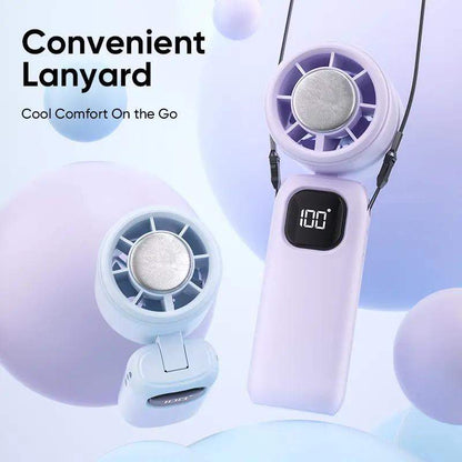 3 in 1 Mini Handheld Cooling Fan, 199 Speed Wind Power & Ice Cooling Function, Small Foldable 3-IN-1 Neck/Desk/Hand Fan, Pocket Design for Travel/Summer/Concerts/Lash, Gifts for Girls