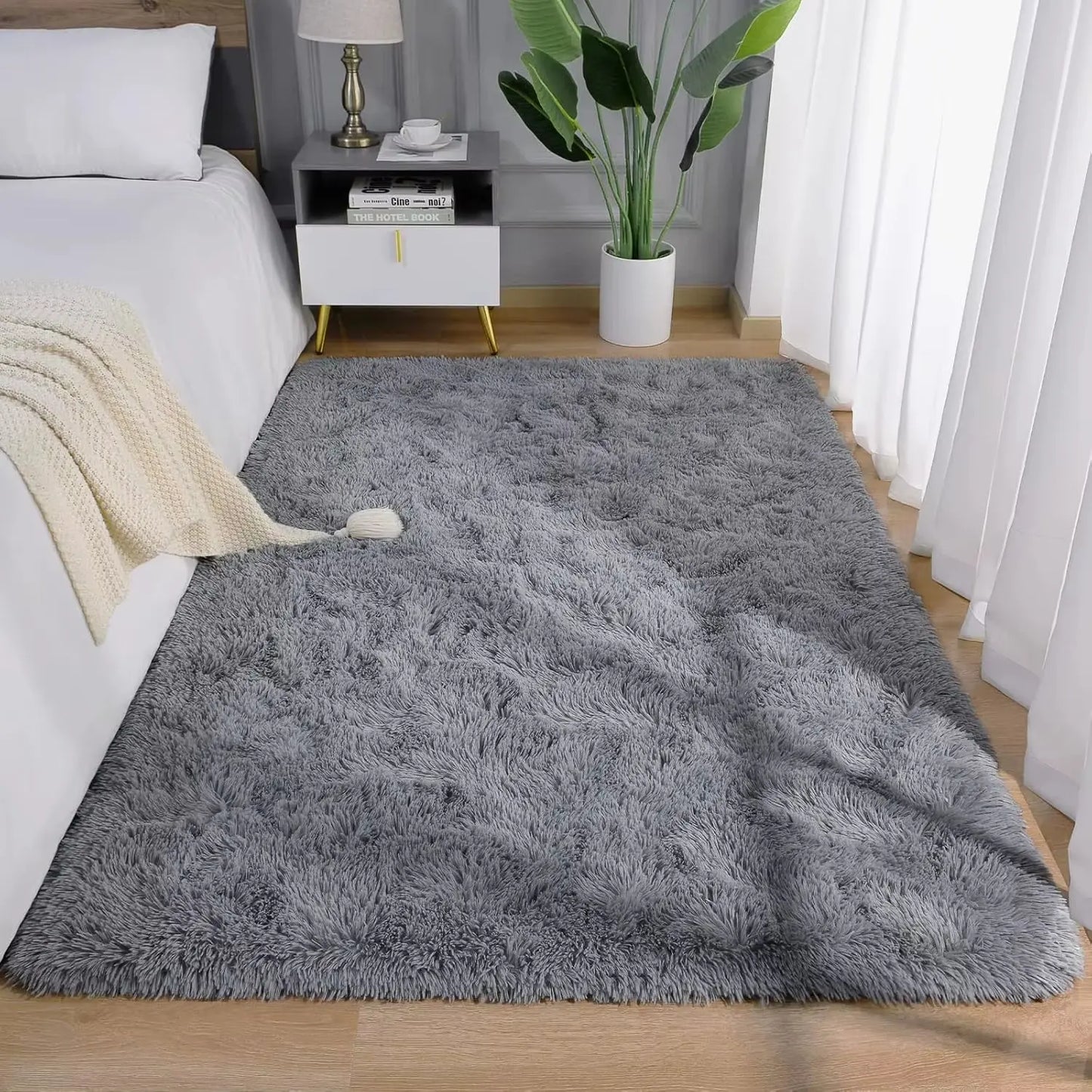 Fluffy Rugs for Bedroom Fuzzy Area Rugs for Living Room Soft Kids Carpet Non Slip Rugs for Hardwood Floors Room Decor