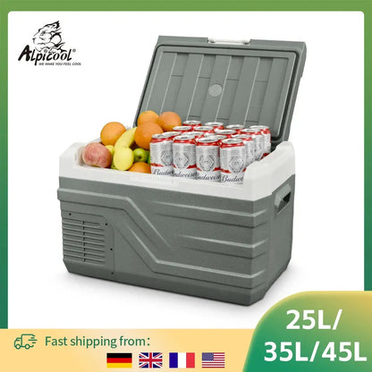 NL 25L 35L 45L Car Refrigerator 12V Compressor Fridge Freezer 12/24V DC 100-240V AC Portable Cooler for Camping Travel