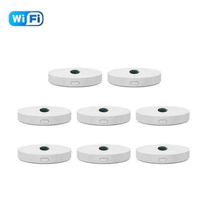 Set of seven Tuya Wifi light sensor luminance detectors for smart home automation with Smart Life device compatibility.