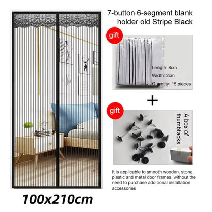 100X210Cm Magnetic Door Curtain Net Door anti Mosquito Insect Fly Bug Curtains Automatic Closing Door