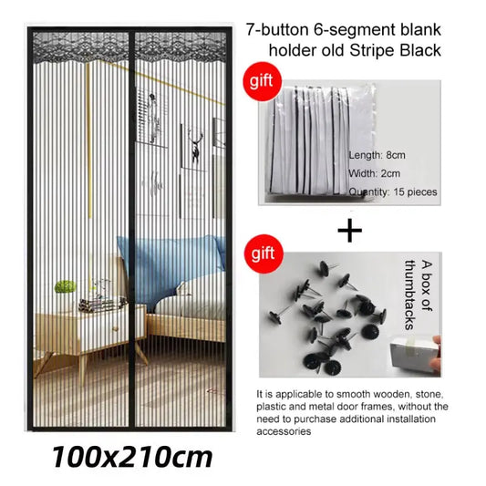 100X210Cm Magnetic Door Curtain Net Door anti Mosquito Insect Fly Bug Curtains Automatic Closing Door