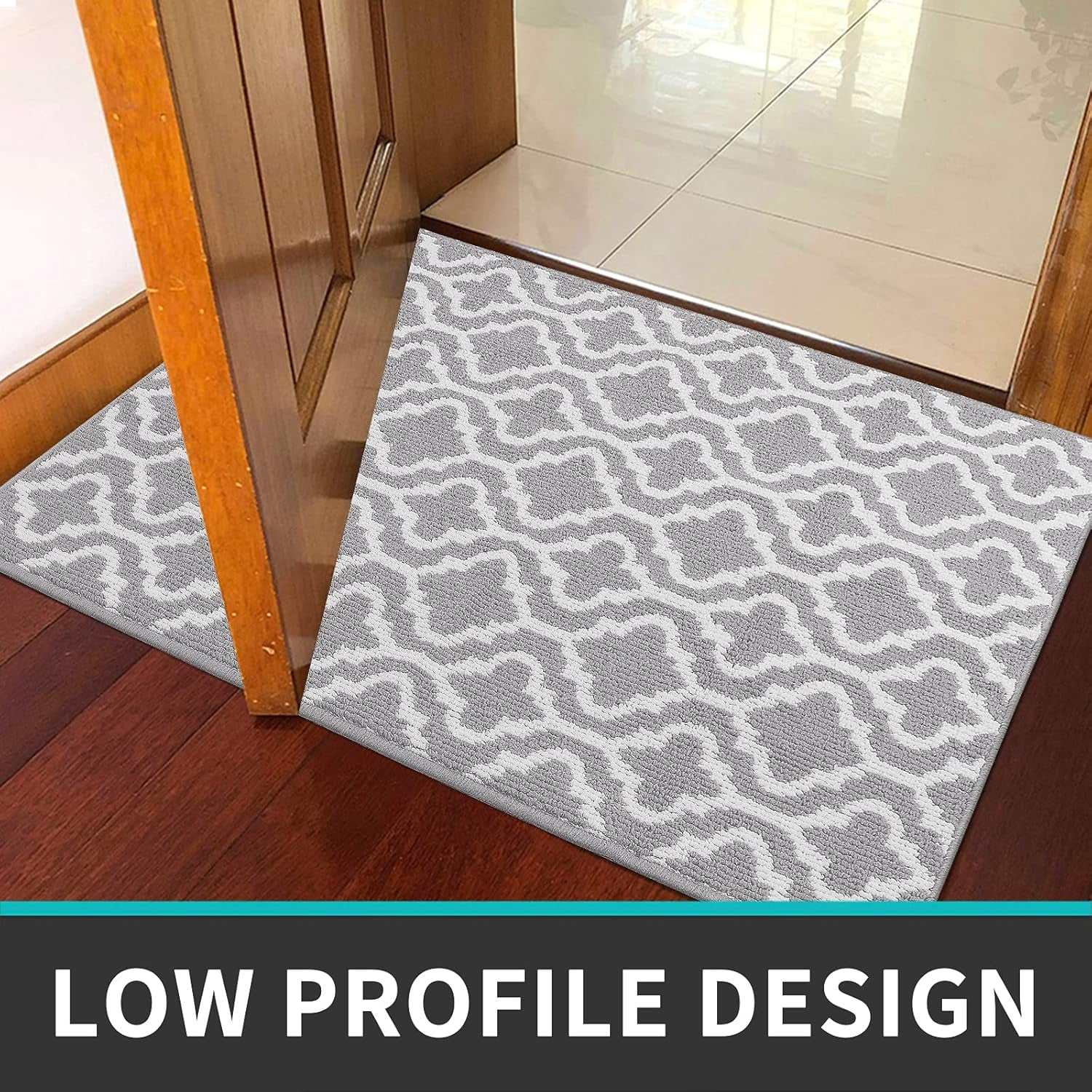 Indoor Door Mat 32"X48" Non Slip Front Door Welcome Mats Washable Shoe Mats Dirt Trapper for Entryway Low Profile Kitchen Carpet for Entrance Hallways Entrance Mat for Dogs