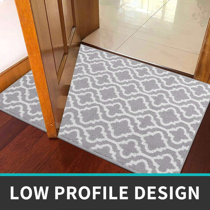 Indoor Door Mat 32"X48" Non Slip Front Door Welcome Mats Washable Shoe Mats Dirt Trapper for Entryway Low Profile Kitchen Carpet for Entrance Hallways Entrance Mat for Dogs