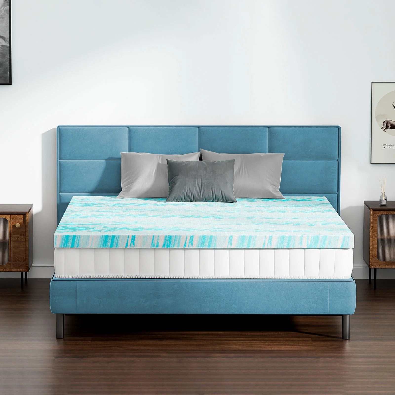 3-Inch Memory Foam Mattress Topper with Cooling Gel, Certipur-Us Certified, Pressure Relief & Breathable Comfort Bed Topper, Full Size
