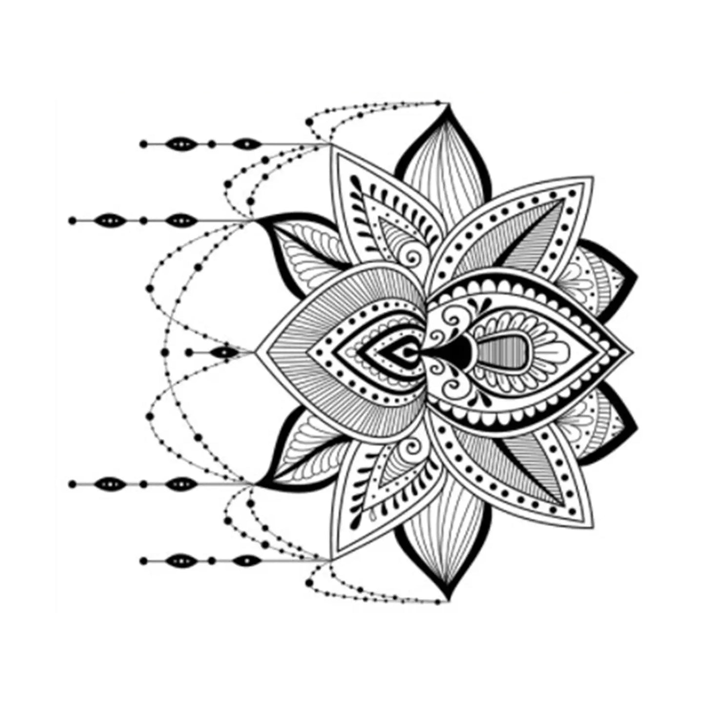 Lotus Wall Sticker Mandala Lotus Vinyl Self-Adhesive Wall Sticker Bohemian Style Decal Yoga Studio Home Wall Art Decoration