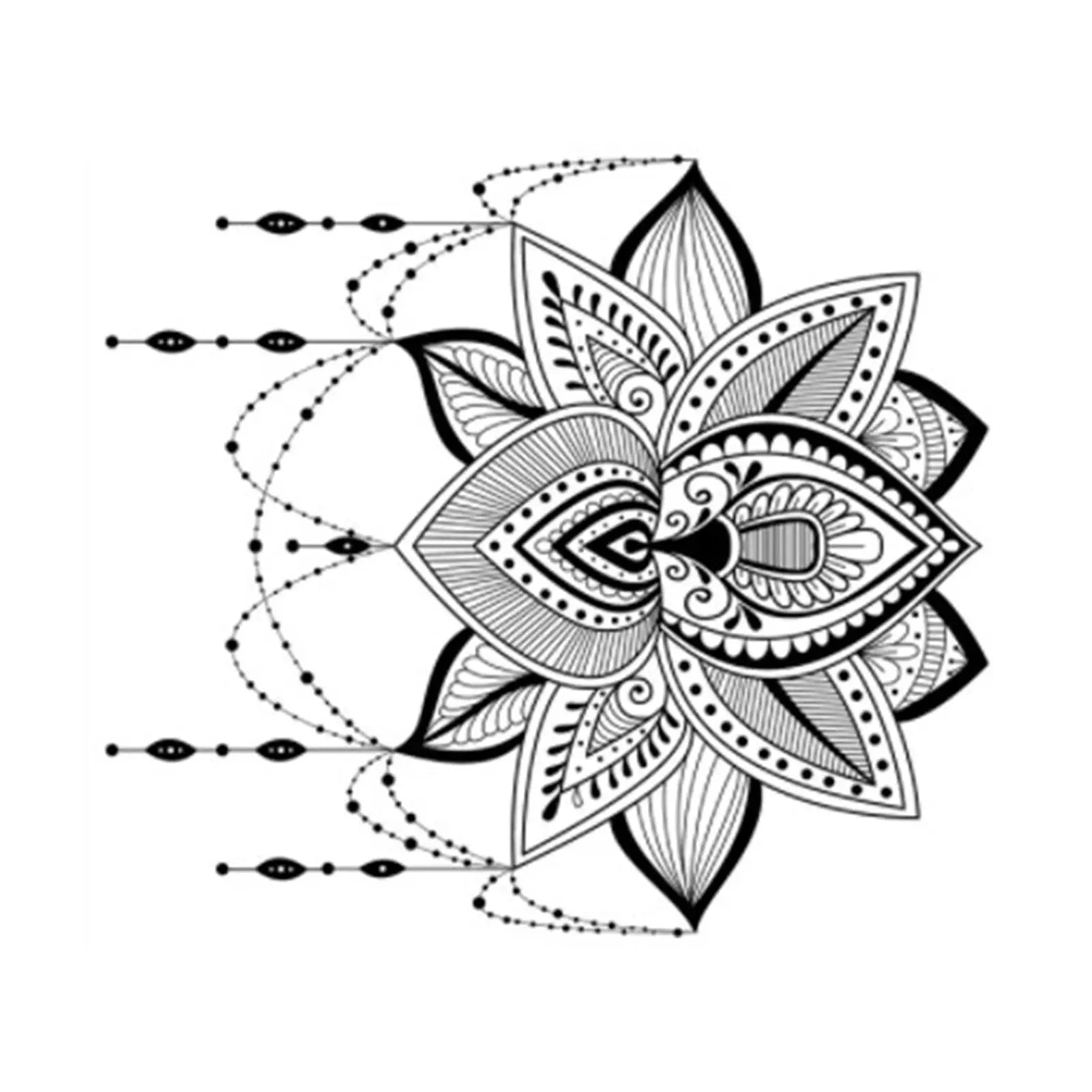 Lotus Wall Sticker Mandala Lotus Vinyl Self-Adhesive Wall Sticker Bohemian Style Decal Yoga Studio Home Wall Art Decoration