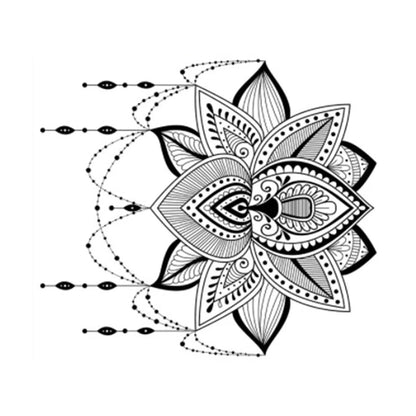 Lotus Wall Sticker Mandala Lotus Vinyl Self-Adhesive Wall Sticker Bohemian Style Decal Yoga Studio Home Wall Art Decoration