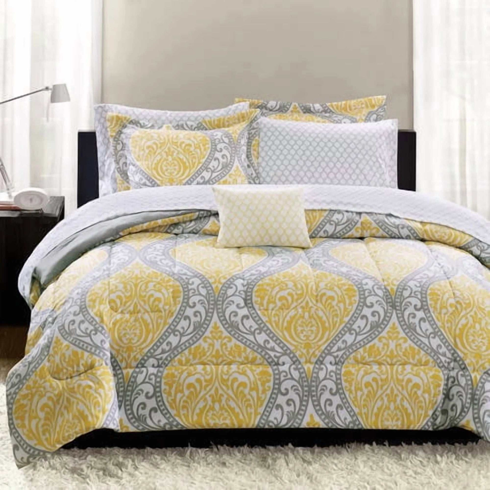 Yellow Damask Bed in a Bag
