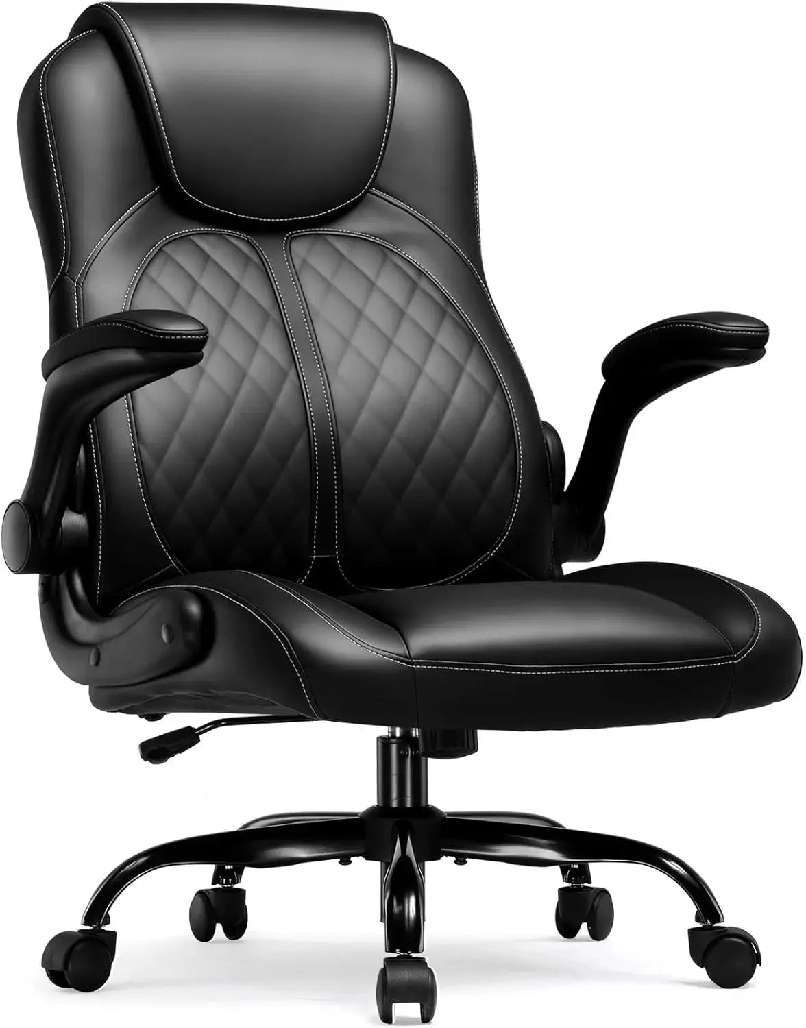 Office Computer Gaming Chair Ergonomic Desk Chair for Adults with Lumbar Support Flip-Up Arms Adjustable Height Swivel