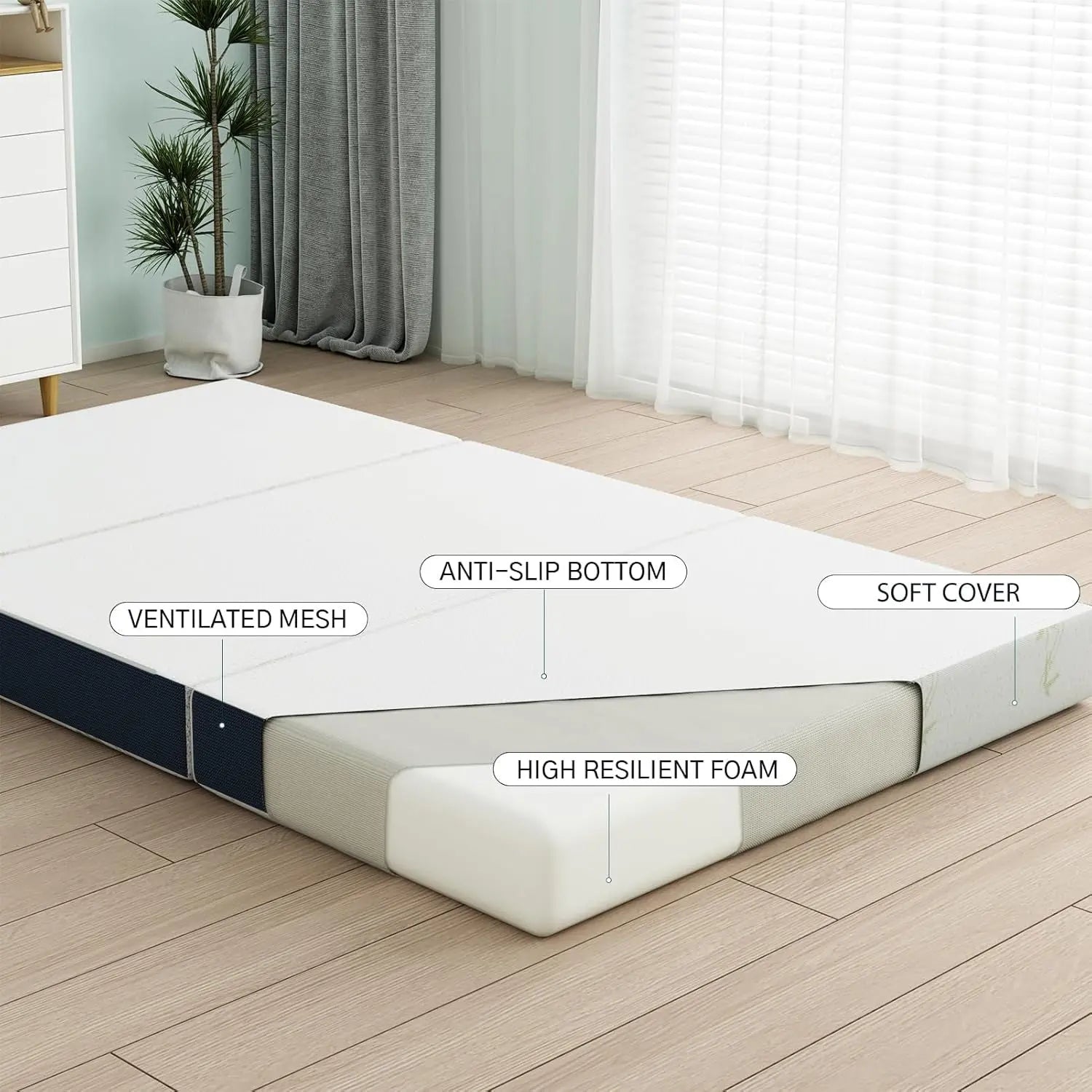 Queen Hybrid Innerspring Mattress, 35.56 Cm Plush Mattress Foam Spring Mattress, Boxed Queen Mattress, Stress Relief, 203.20 X 152.46 X 35.56 Cm Double Mattress, Medium Firmness