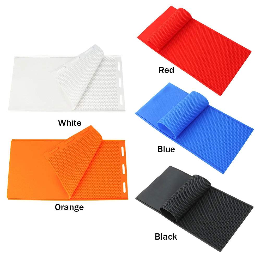 Set of 2 flexible silicone beeswax embosser machine molds in multiple colors for handmade beeswax foundation sheets