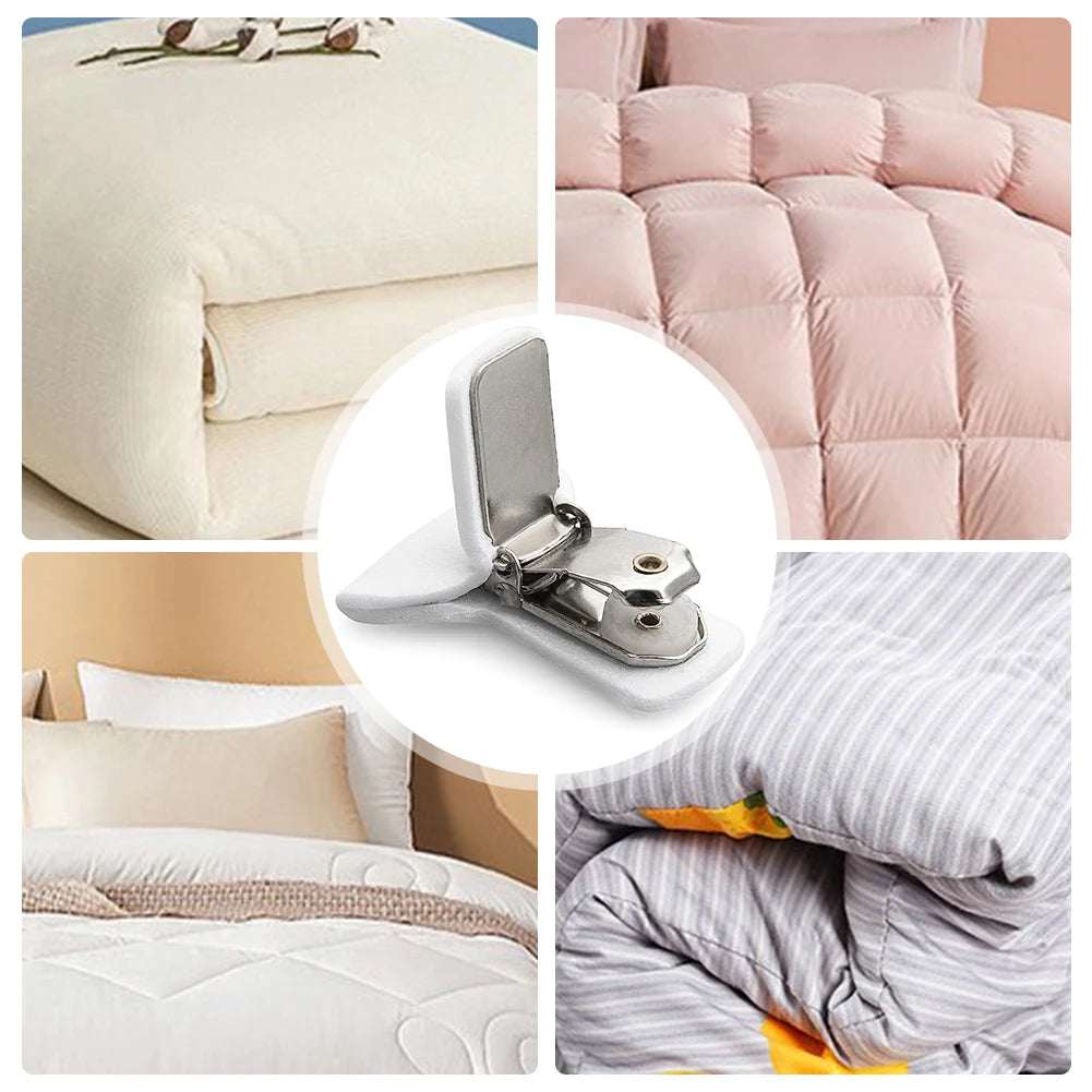 6/12Pack Padded Comforter Clips Sweet Sleeping Duvet Clips Blanket Fasteners Prevents Comforters from Moving inside Duvet Cover