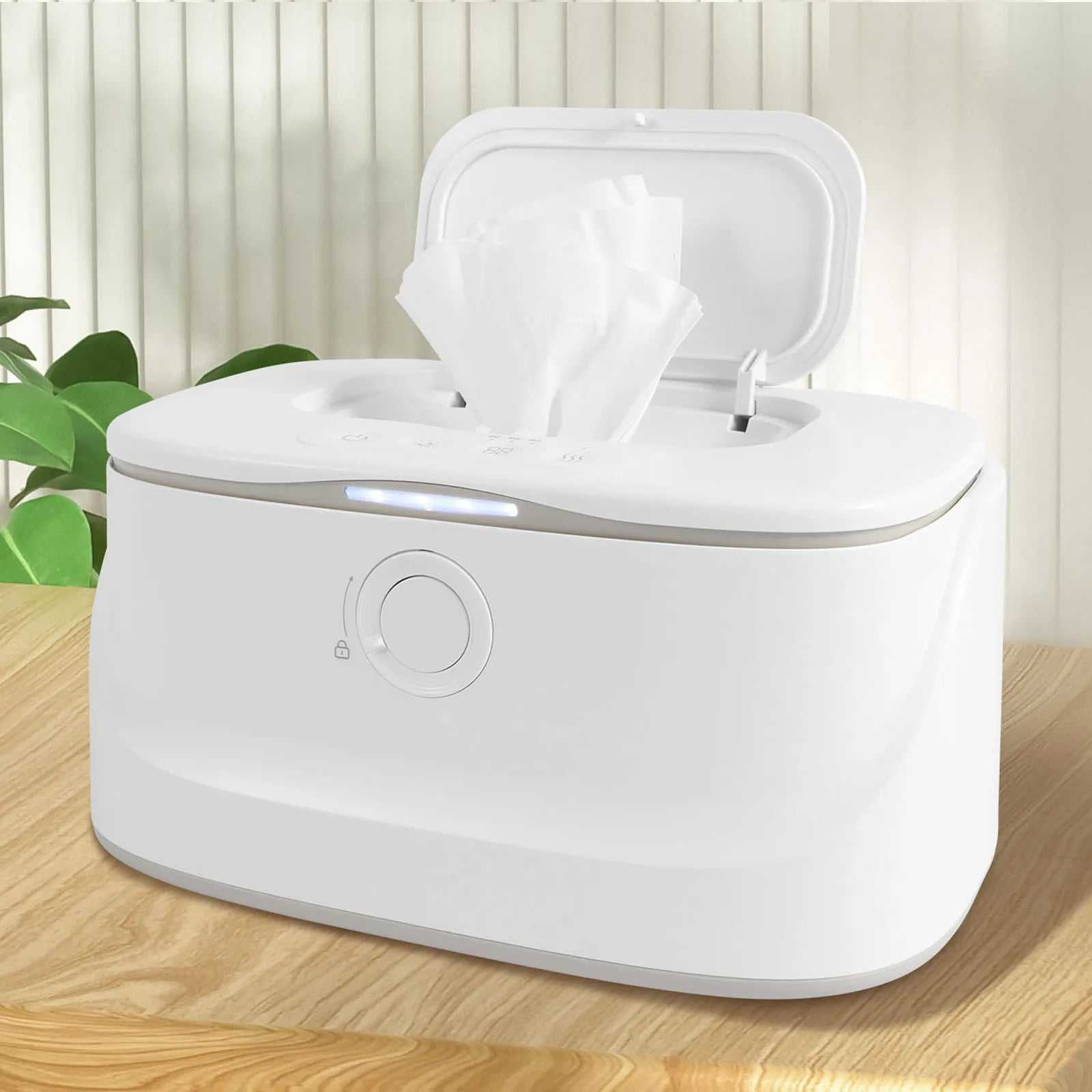 USB Baby Wipe Warmer LED Light Keep Warm Box Adjustable Temperature Heating Diaper Dispenser Portable Large Capacity