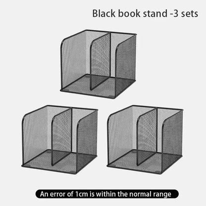 Metal Desktop Bookshelf, Office Desk Desktop Storage Rack, File and Document Organization Rack, Student Desktop Storage