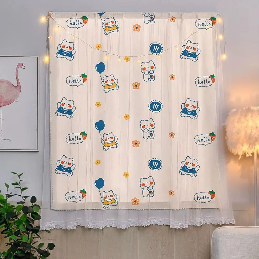 Magic Tape Curtains for Windows Living Room Bedroom Tulle for Windows Small Window Sheer Curtain Gauze