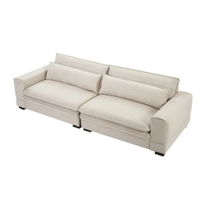 Medieval Sofa Sofa Modern Fabric Sofa for Living Room, Bedroom, Apartment, Home Office Beige