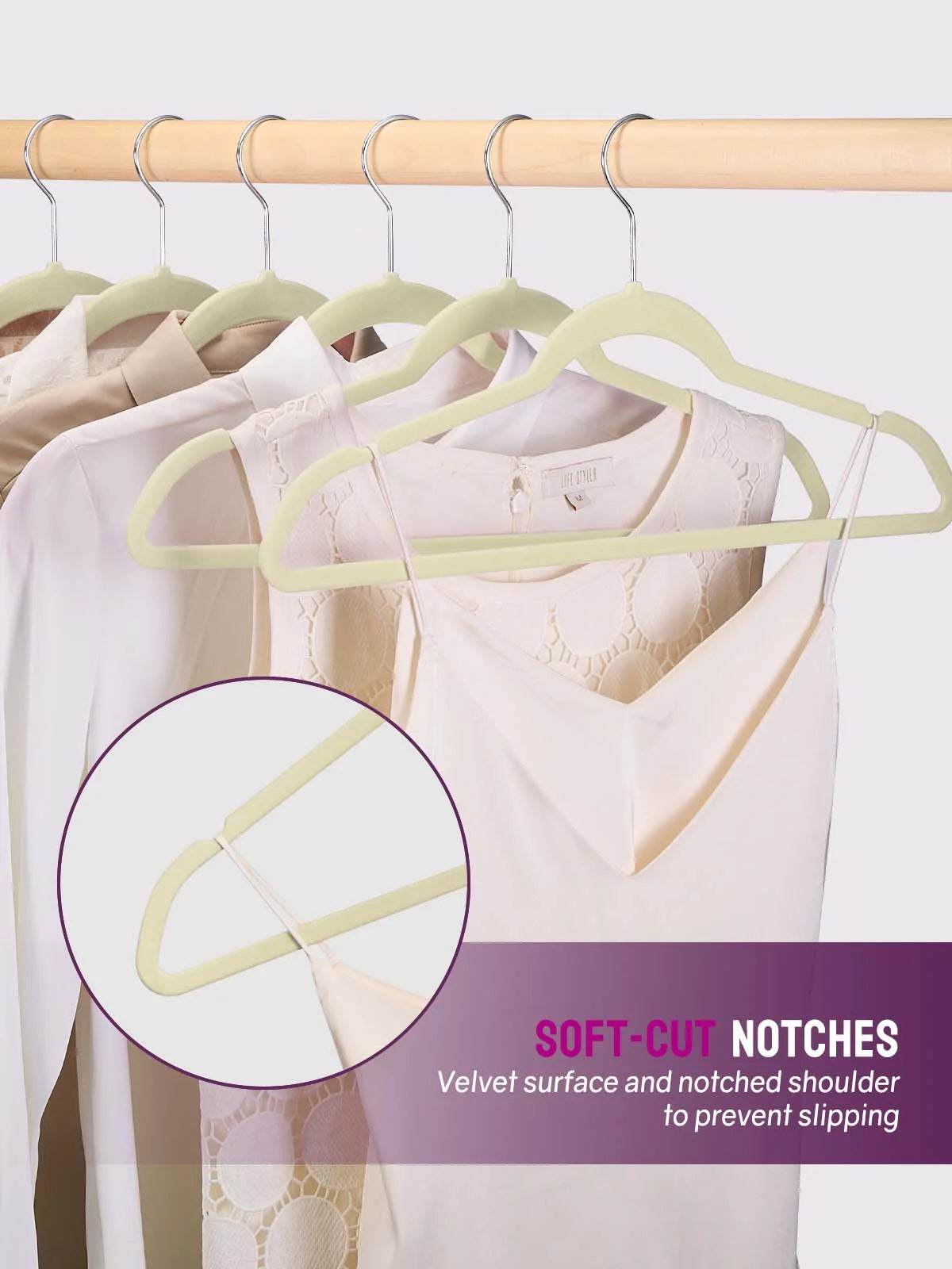 Velvet Hangers -Safe Slim, Durable, Luxury Closet Organizer Pack of 60
