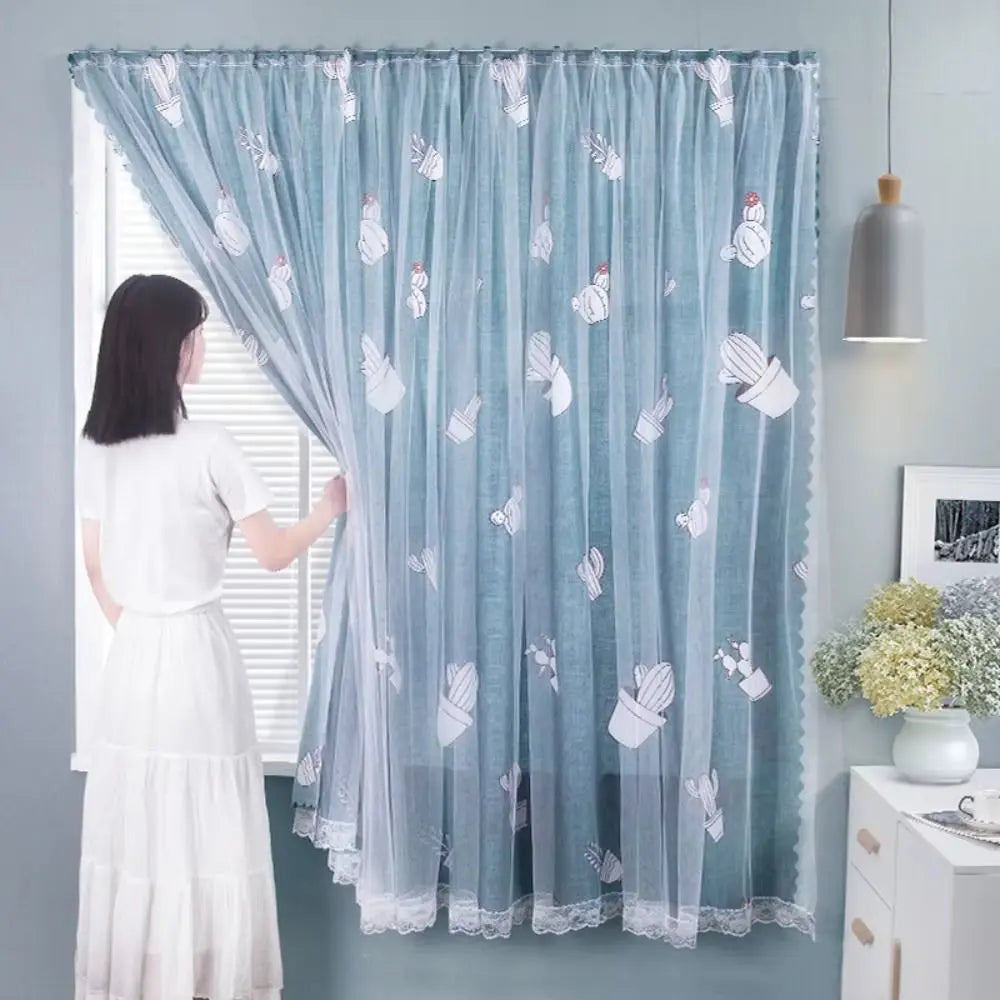Magic Tape Curtains for Windows Living Room Bedroom Tulle for Windows Small Window Sheer Curtain Gauze