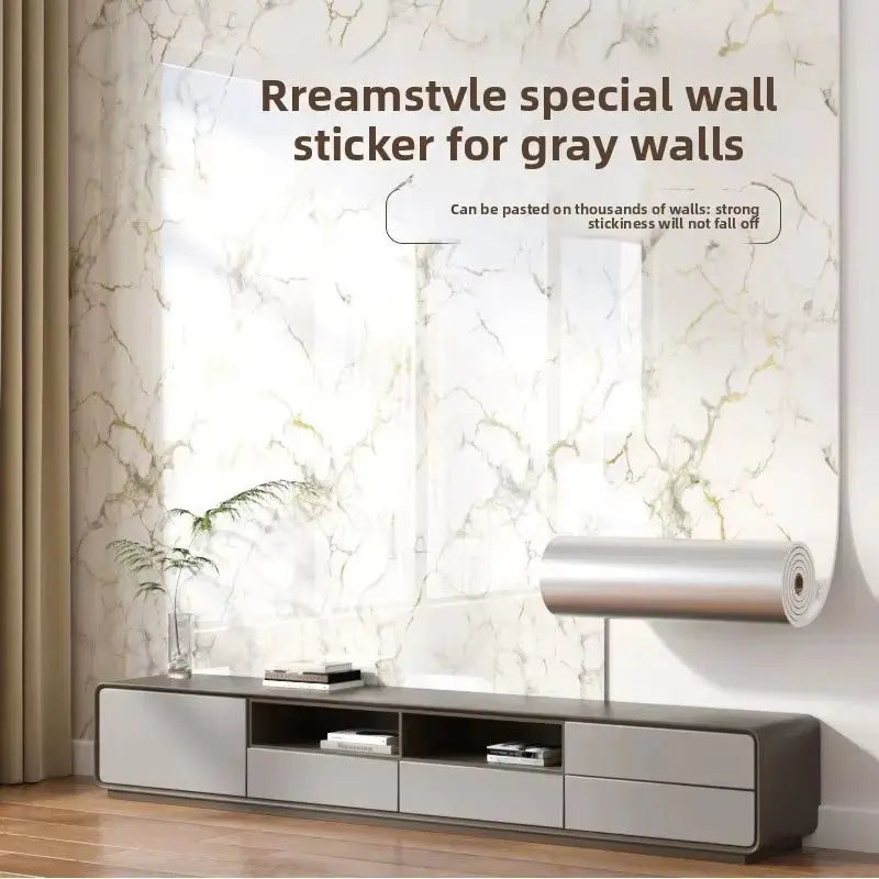 Self Adhesive Thick Wallpaper Marble Effect Wall Sticker Waterproof Wall Covering for Living Room Bedroom Home Decoration