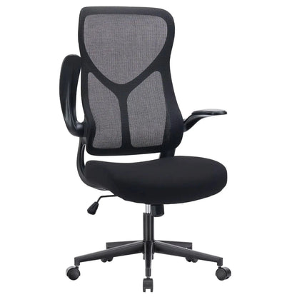 Ergonomic Mesh Lumbar Support Office Desk Computer Chair High Back Swivel Rolling Gaming Chairs with Wheels and Flip-Up Arms