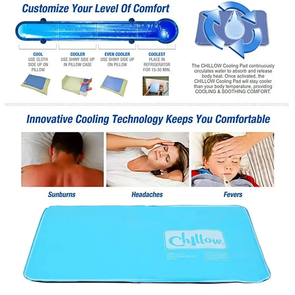 Summer Cooling Ice Pillow Cool Bed Mat Pad Relax Muscle Help Sleeping Pad Mat Travel Pillow Office Comfort Ice Pillow Aid Sleep