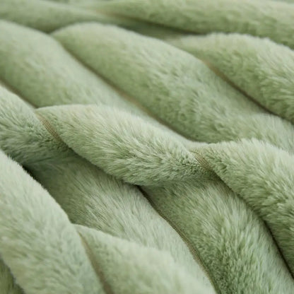 Faux Rabbit Fur Square Cushion Cover Pillowcase 45X45Cm Striped Soft Pillow Cover for Couch Sofa Bedroom Living Room Home Decor