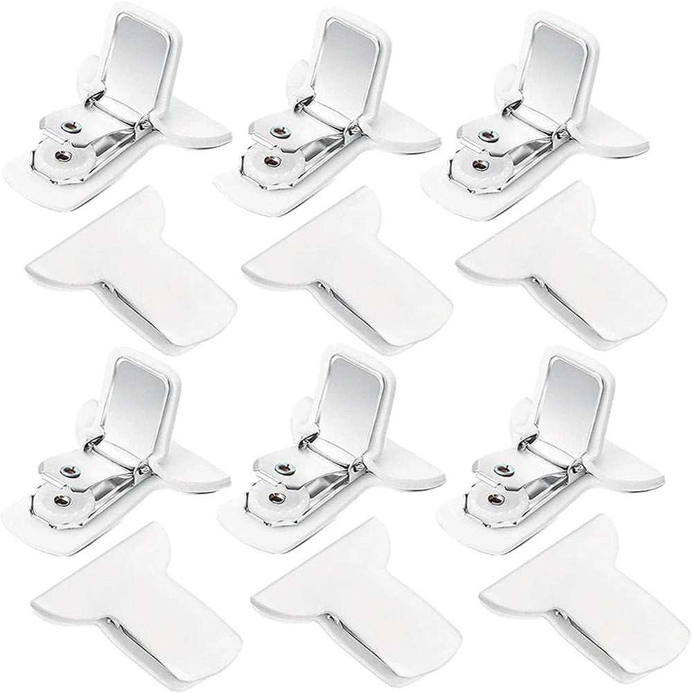 Set of white padded comforter clips to secure blankets and prevent shifting inside duvet covers