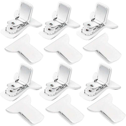 Set of white padded comforter clips to secure blankets and prevent shifting inside duvet covers