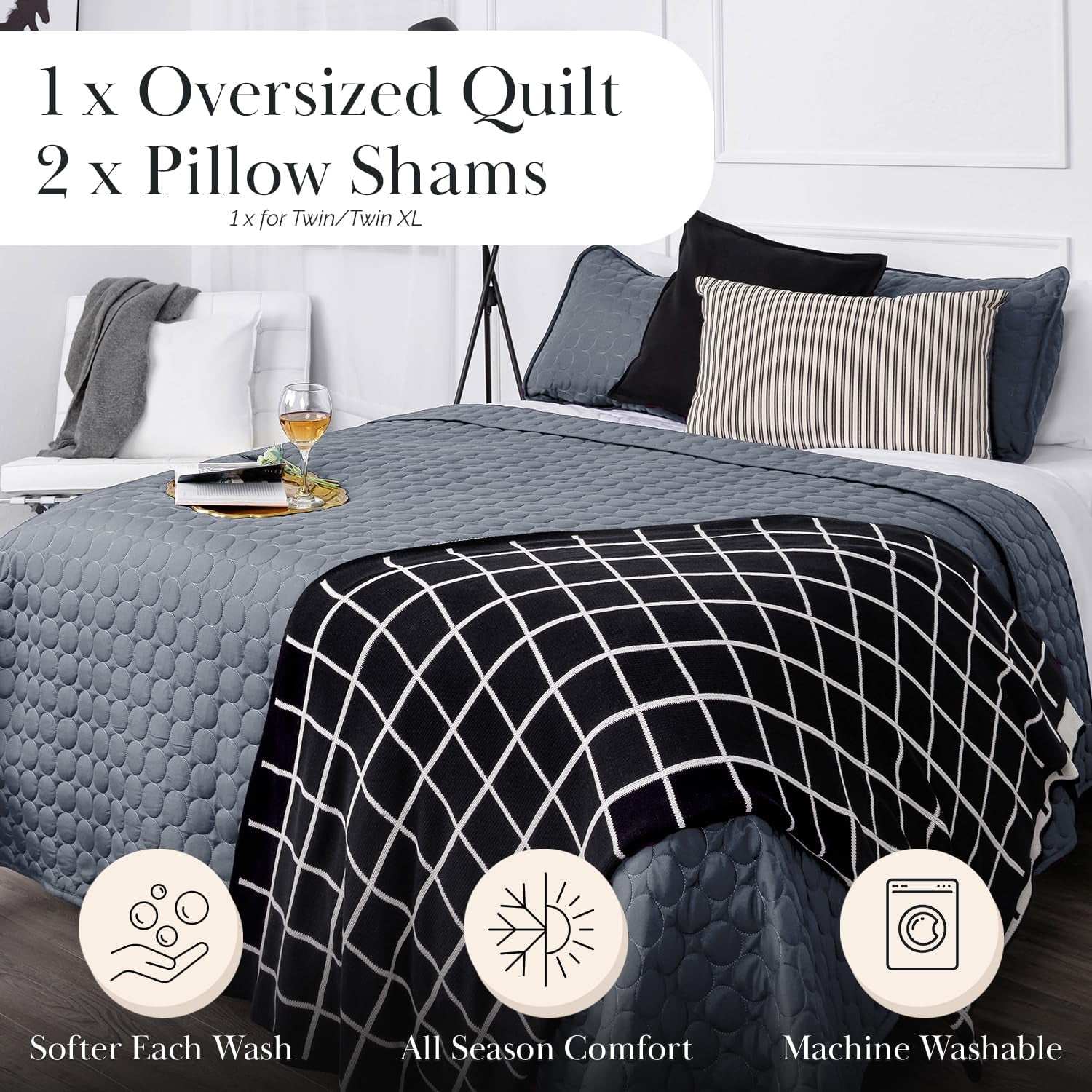 Full Queen Quilt Bedding Set