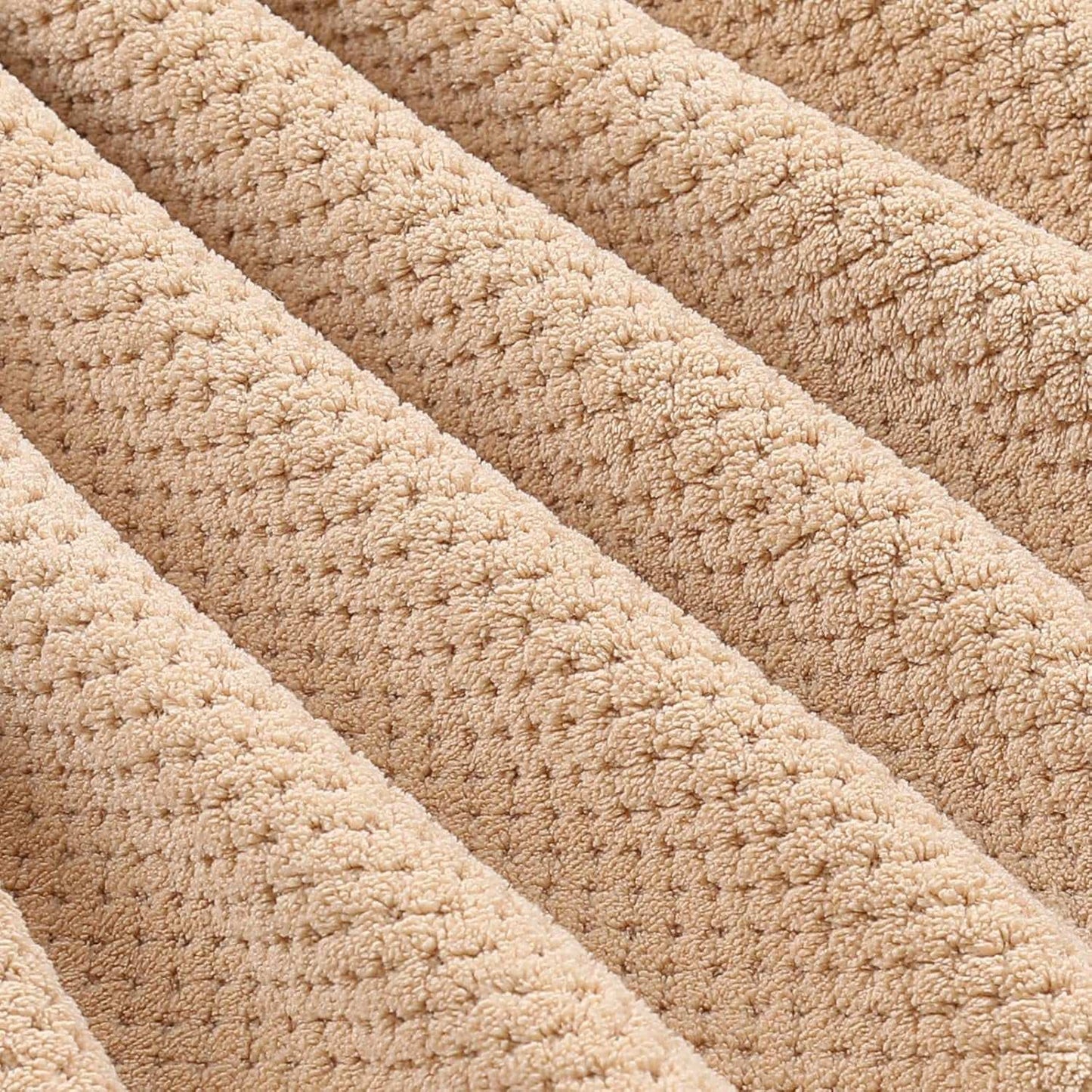 29X59 Inch Bath Towels Set of 6 Large, Super Soft Absorbent Lint Free Microfiber Towels for Bathroom 80% Polyester (Beige,6 Piece)
