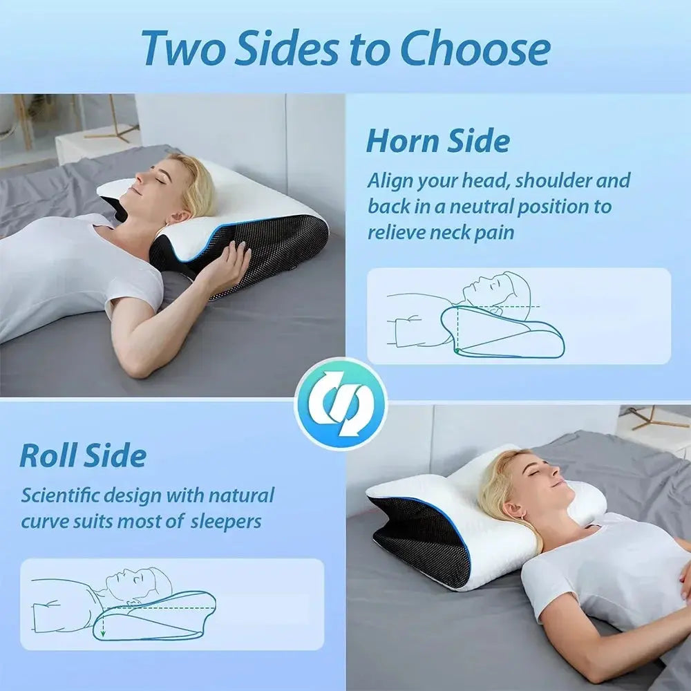 Sleep Memory Neck Pillow Slow Rebound Comfortable Memory Foam Sleep Pillow Cervical Orthopedic Neck Massage Bed Pillow