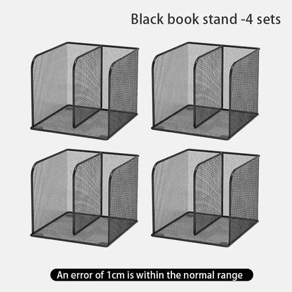 Metal Desktop Bookshelf, Office Desk Desktop Storage Rack, File and Document Organization Rack, Student Desktop Storage