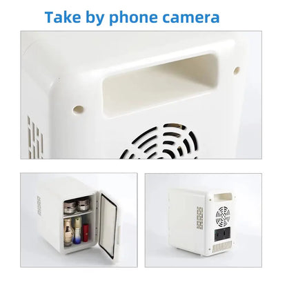4L Mini Refrigerator 12V 110V 220V Electric Portable Camping Tourist Cooler for Car Cosmetic Makeup Storing Skincare Room Fridge
