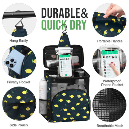 Shower Caddy for College, Hanging Shower Bag Mesh Shower Caddy Portable