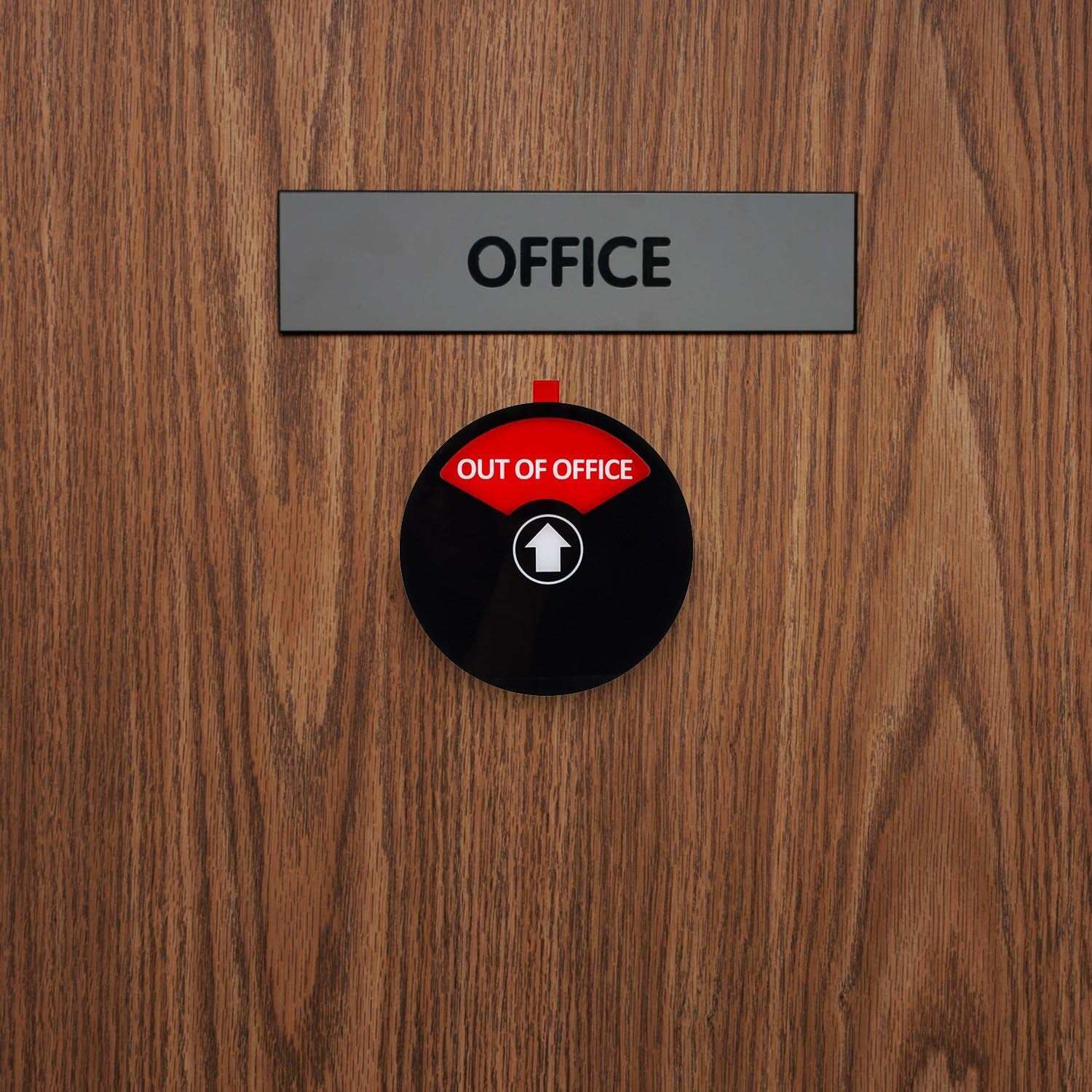 Privacy Sign for Office, in a Meeting, Out of Office, Welcome Please Knock, 5 Inch, Black