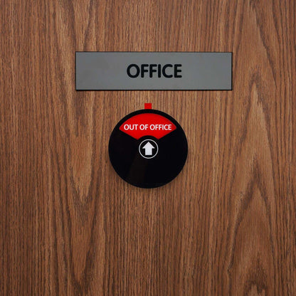 Privacy Sign for Office, in a Meeting, Out of Office, Welcome Please Knock, 5 Inch, Black