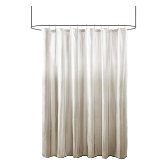 72"X72" Elegant Ombre Seersucker Shower Curtain Machine Washable for Home Hotel Bathroom Decoration