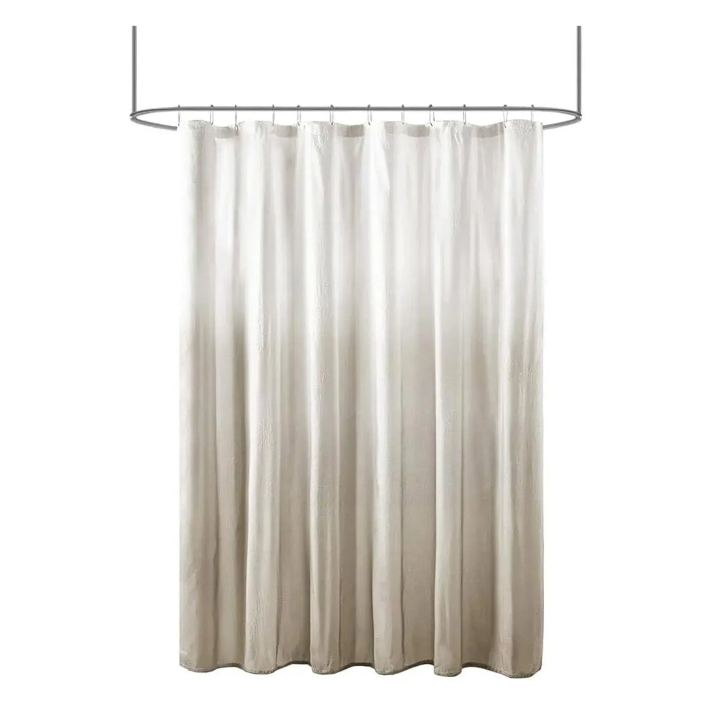 72"X72" Elegant Ombre Seersucker Shower Curtain Machine Washable for Home Hotel Bathroom Decoration