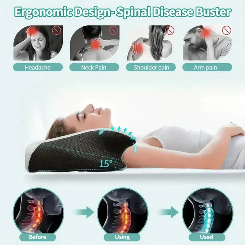 Sleep Memory Neck Pillow Slow Rebound Comfortable Memory Foam Sleep Pillow Cervical Orthopedic Neck Massage Bed Pillow