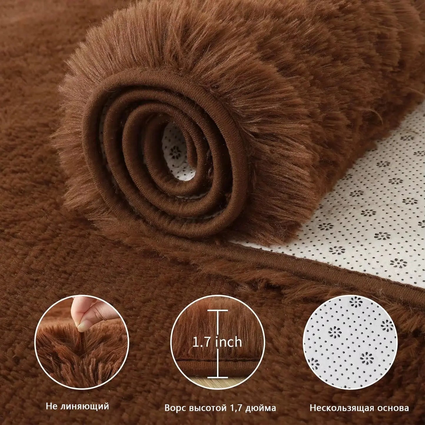 Fluffy Rugs for Bedroom Fuzzy Area Rugs for Living Room Soft Kids Carpet Non Slip Rugs for Hardwood Floors Room Decor