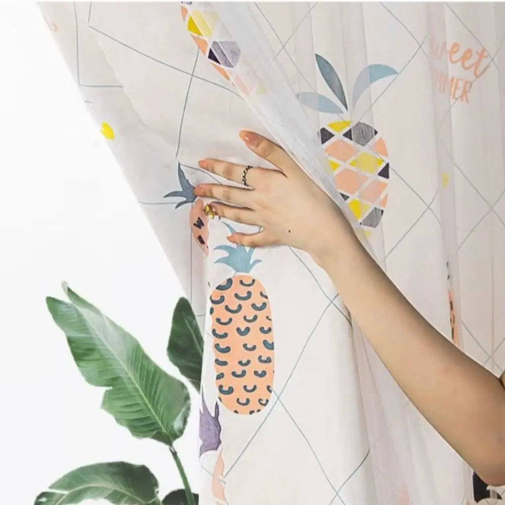 Magic Tape Curtains for Windows Living Room Bedroom Tulle for Windows Small Window Sheer Curtain Gauze