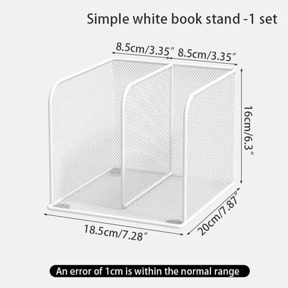 Metal Desktop Bookshelf, Office Desk Desktop Storage Rack, File and Document Organization Rack, Student Desktop Storage